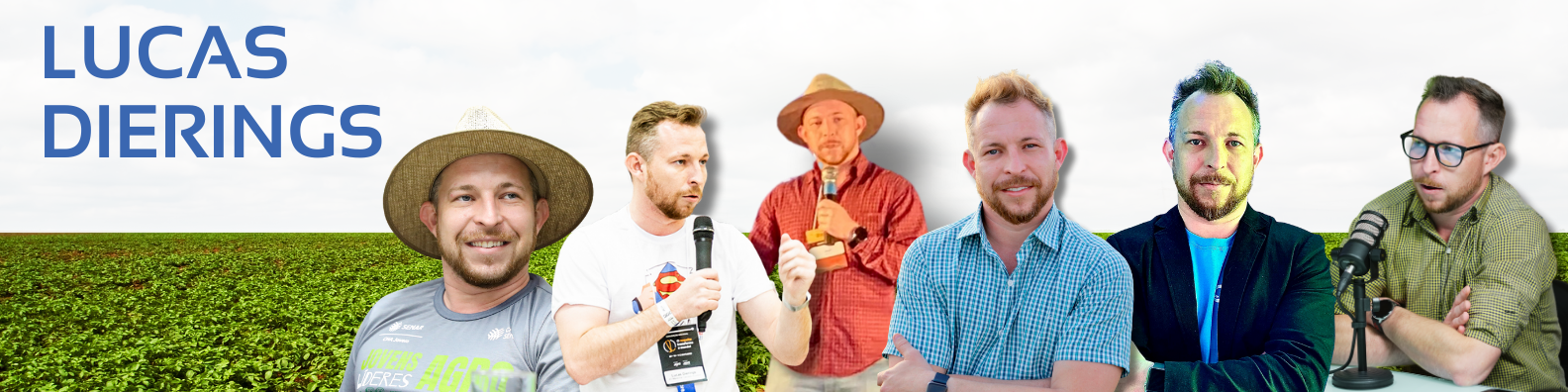 Lucas Dierings em diferentes contextos profissionais