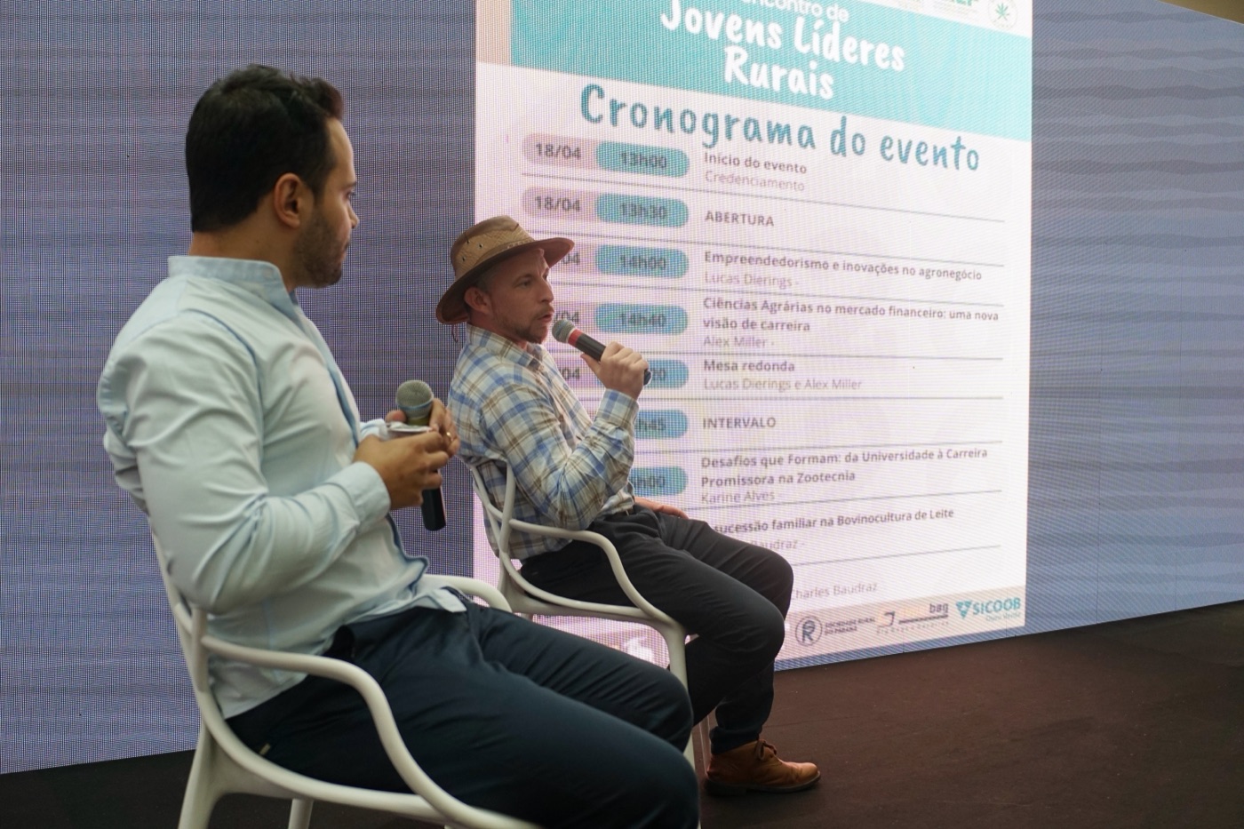 Lucas Dierings em painel de debate sobre o futuro do agronegócio